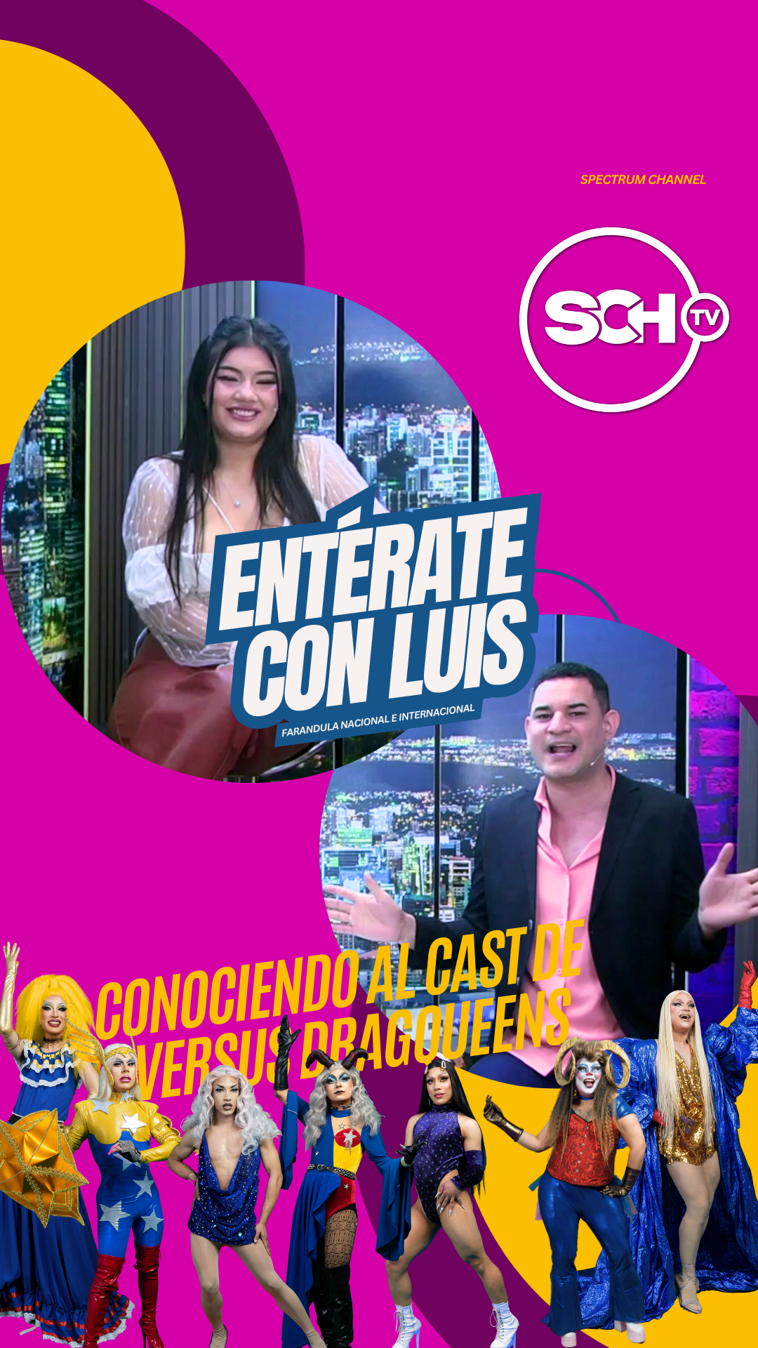 Conociendo al Cast de Versus DragQueens en Entérate con Luis